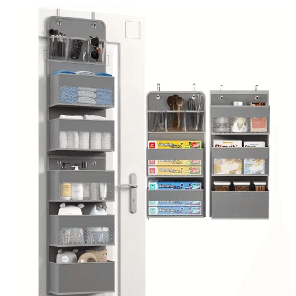 5 Shelf Over The Door Organizer Large Capacity Hanging Door Storage Organizer For Bedroom And Bathr 2