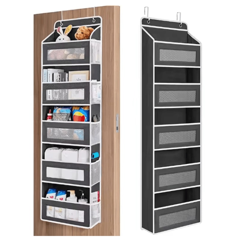 5 Shelf Over The Door Organizer Large Capacity Hanging Door Storage Organizer For Bedroom And Bathr 3