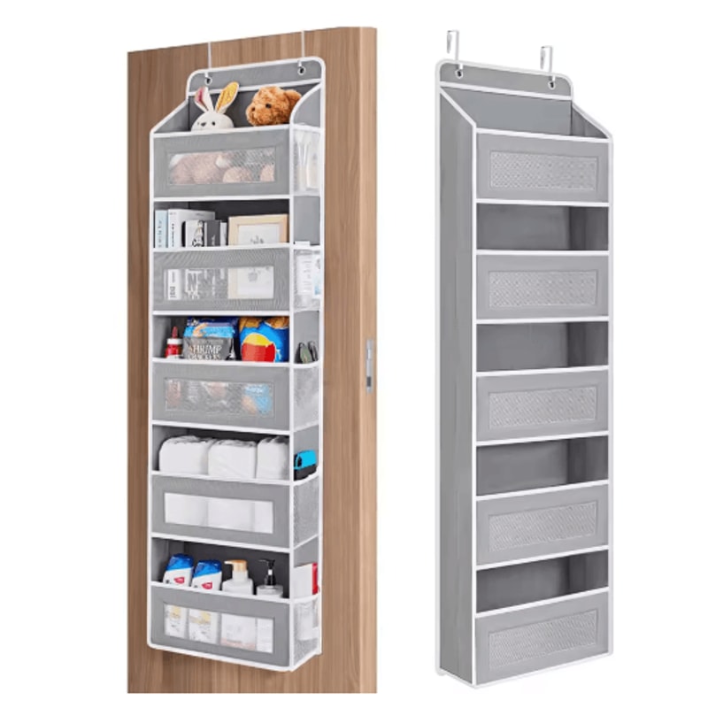 5 Shelf Over The Door Organizer Large Capacity Hanging Door Storage Organizer For Bedroom And Bathr 4