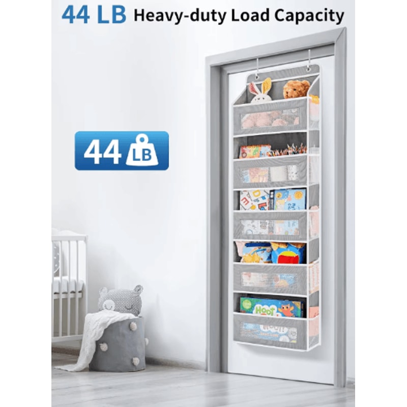 5 Shelf Over The Door Organizer Large Capacity Hanging Door Storage Organizer For Bedroom And Bathr 6