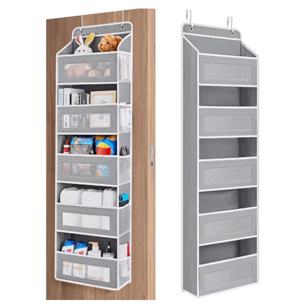 5 Shelf Over The Door Organizer Large Capacity Hanging Door Storage Organizer For Bedroom And Bathr 0