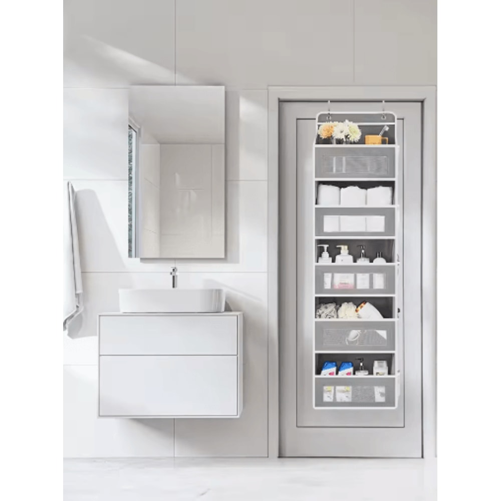 5 Shelf Over The Door Organizer Large Capacity Hanging Door Storage Organizer For Bedroom And Bathr 9