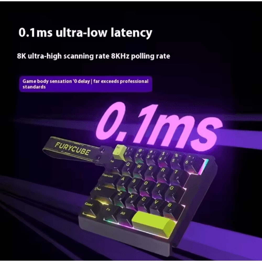 FURYCUBE M30HE Magnetic Switch Mechanical Gaming Keypad 8K Rapid Trigger Single Hand Keyboard 8