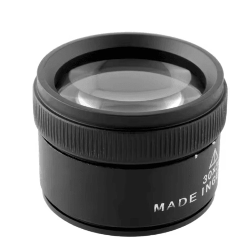 Premium 30X 40mm Optical Glass Measuring Magnifier HD Pocket Microscope Loupe For Coins Jewelry 2