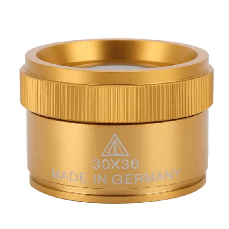 Premium 30X 40mm Optical Glass Measuring Magnifier HD Pocket Microscope Loupe For Coins Jewelry 3