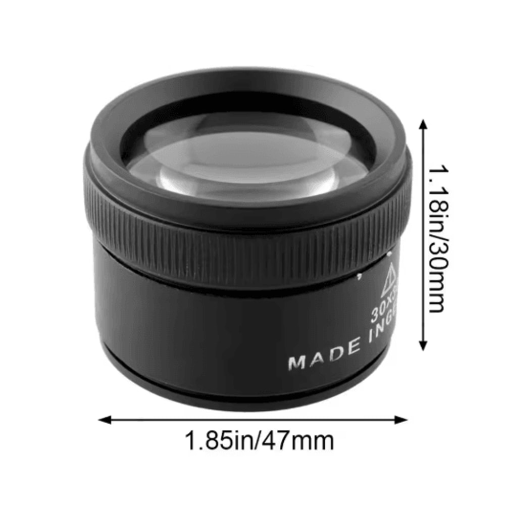 Premium 30X 40mm Optical Glass Measuring Magnifier HD Pocket Microscope Loupe For Coins Jewelry 4