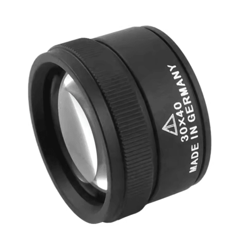 Premium 30X 40mm Optical Glass Measuring Magnifier HD Pocket Microscope Loupe For Coins Jewelry 5