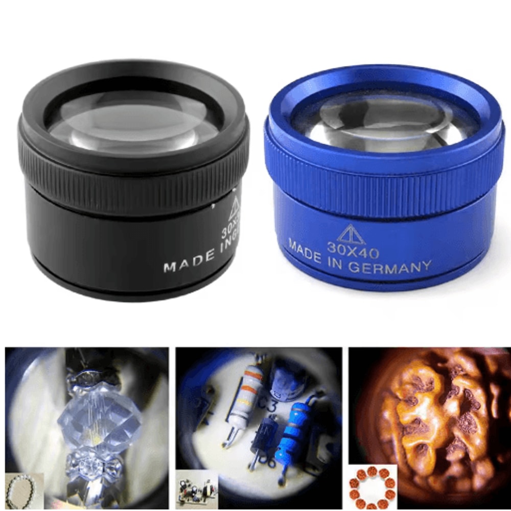 Premium 30X 40mm Optical Glass Measuring Magnifier HD Pocket Microscope Loupe For Coins Jewelry 6