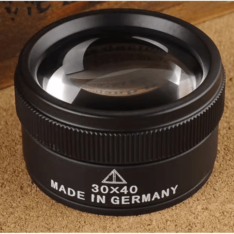 Premium 30X 40mm Optical Glass Measuring Magnifier HD Pocket Microscope Loupe For Coins Jewelry 0