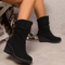 Women Wedge Platform Winter Boots Elegant Round Toe High Heel Casual Fashion Boots 1