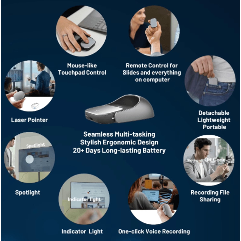 Cheerdots 2 Detachable Air Mouse AI Recording Wireless Touchpad Mouse With ChatGPT Integration 7