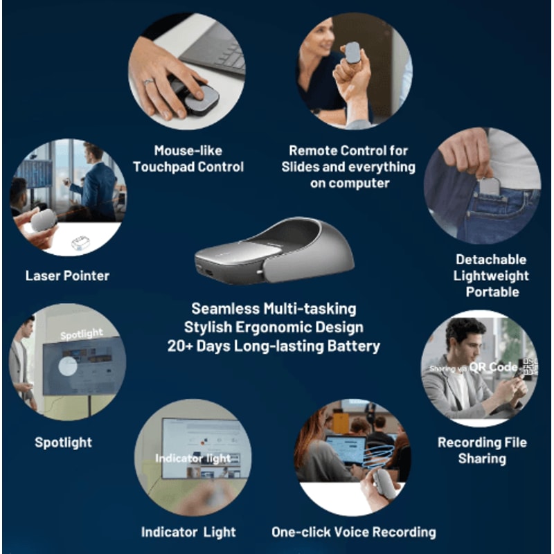 Cheerdots 2 Detachable Air Mouse AI Recording Wireless Touchpad Mouse With ChatGPT Integration 7