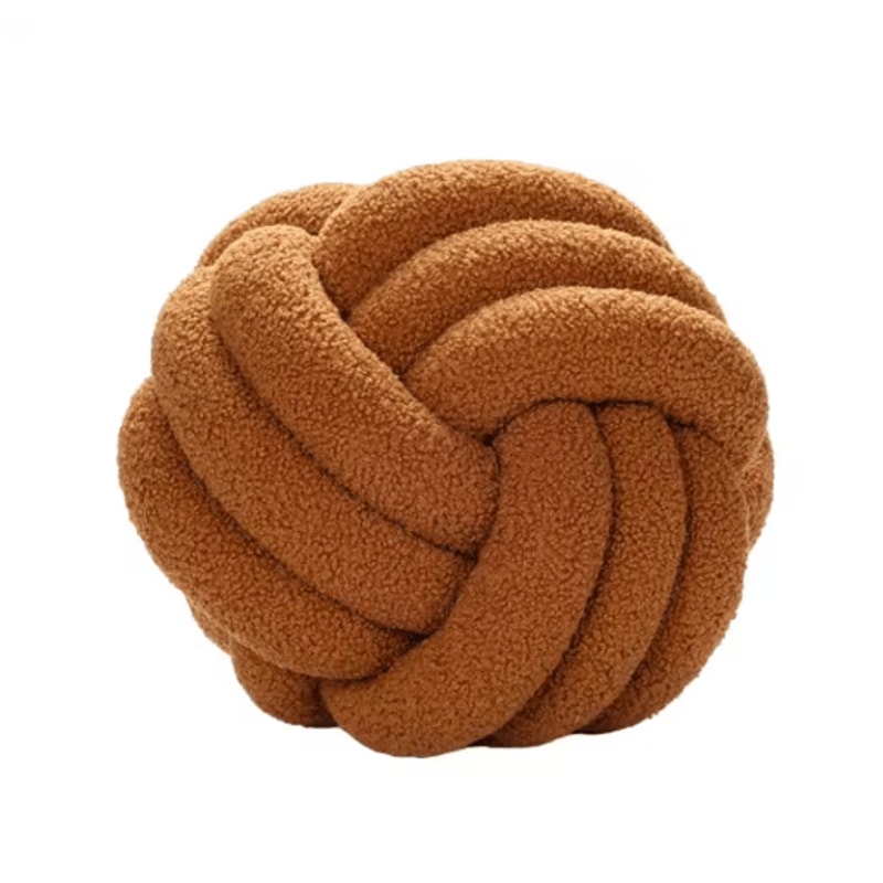 Handwoven Knotted Ball Pillow Eco Friendly Decorative Plush Throw Cushion 3