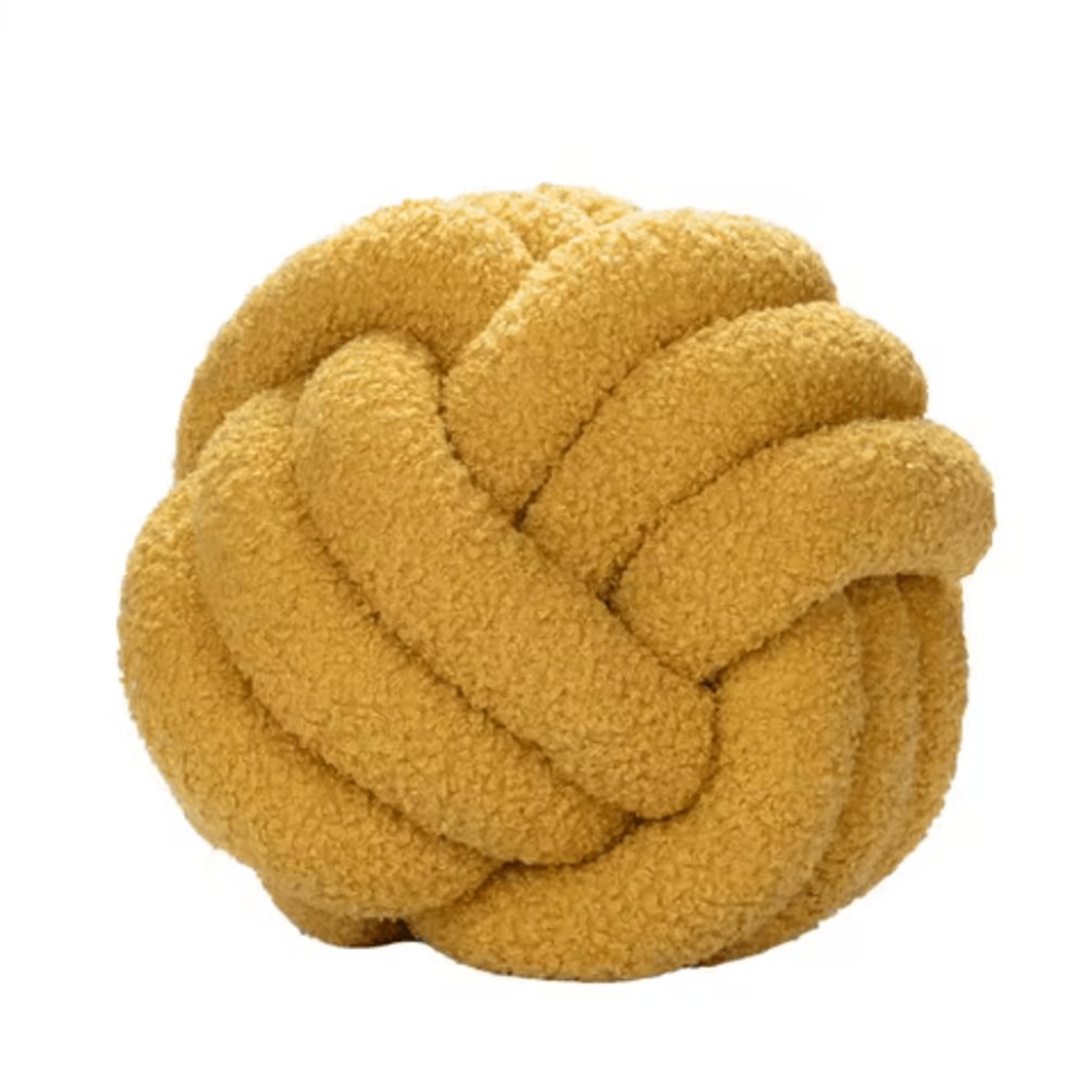 Handwoven Knotted Ball Pillow Eco Friendly Decorative Plush Throw Cushion 6