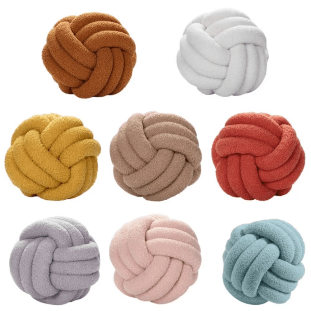 Handwoven Knotted Ball Pillow Eco Friendly Decorative Plush Throw Cushion 9