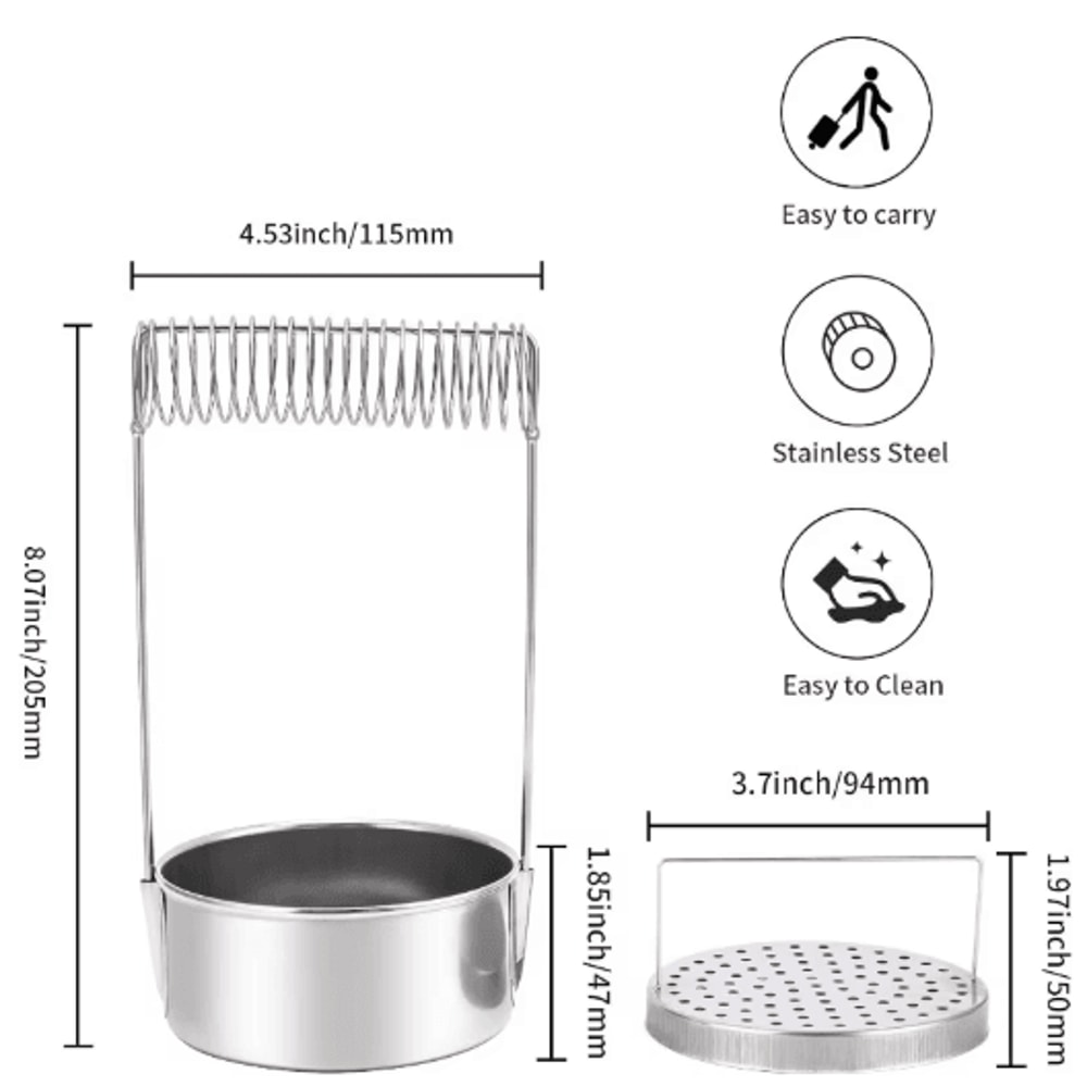 Portable Stainless Steel Paint Brush Cleaner Artist Brush Washer With Removable Screen Holder 3