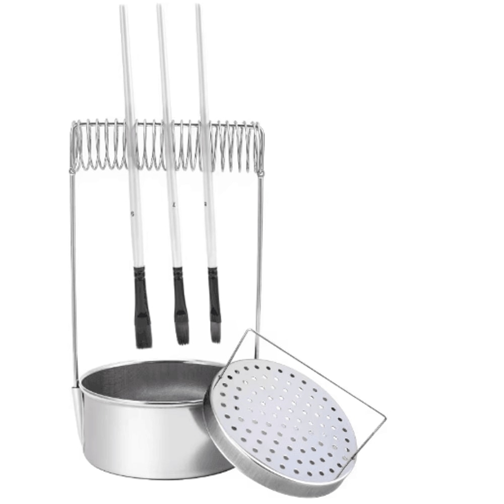 Portable Stainless Steel Paint Brush Cleaner Artist Brush Washer With Removable Screen Holder 0