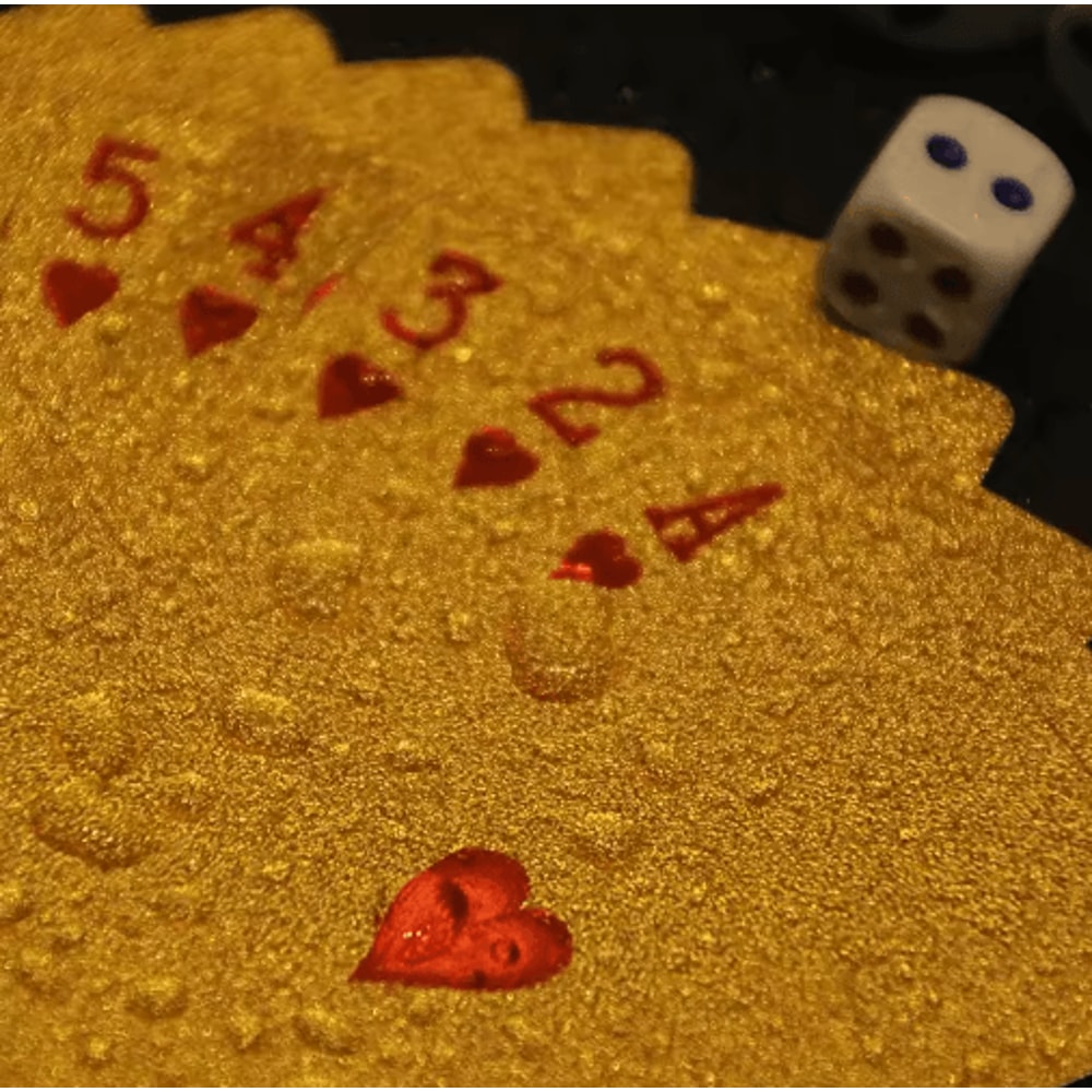 Gold Foil Skull Waterproof PVC Poker Cards Washable Flexible Premium Playing Deck 4