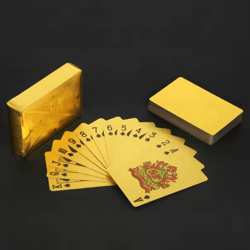 gold foil skull waterproof pvc poker cards – washable flexible premium playing deck