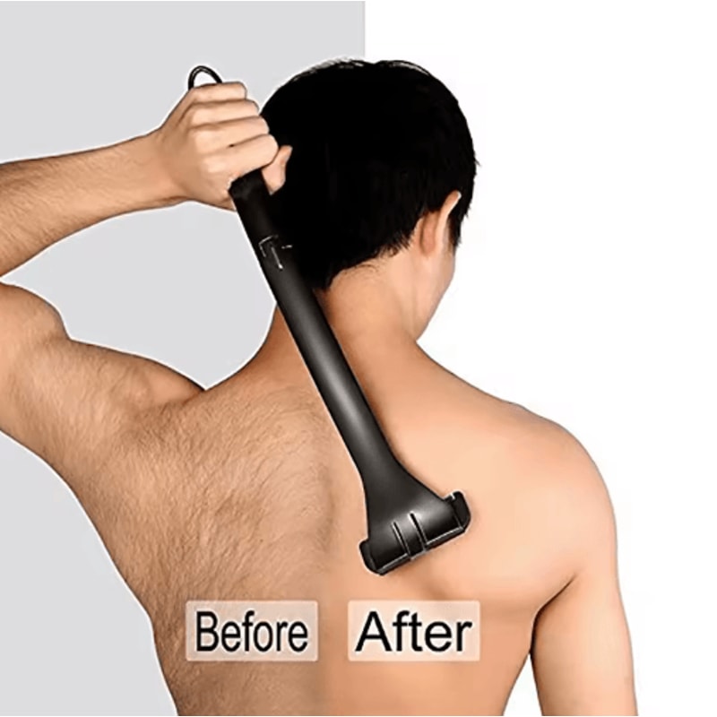 Foldable Back Shaver For Men Adjustable Long Handle Body Hair Removal Razor 5