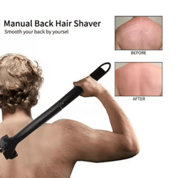 foldable back shaver for men – adjustable long handle body hair removal razor