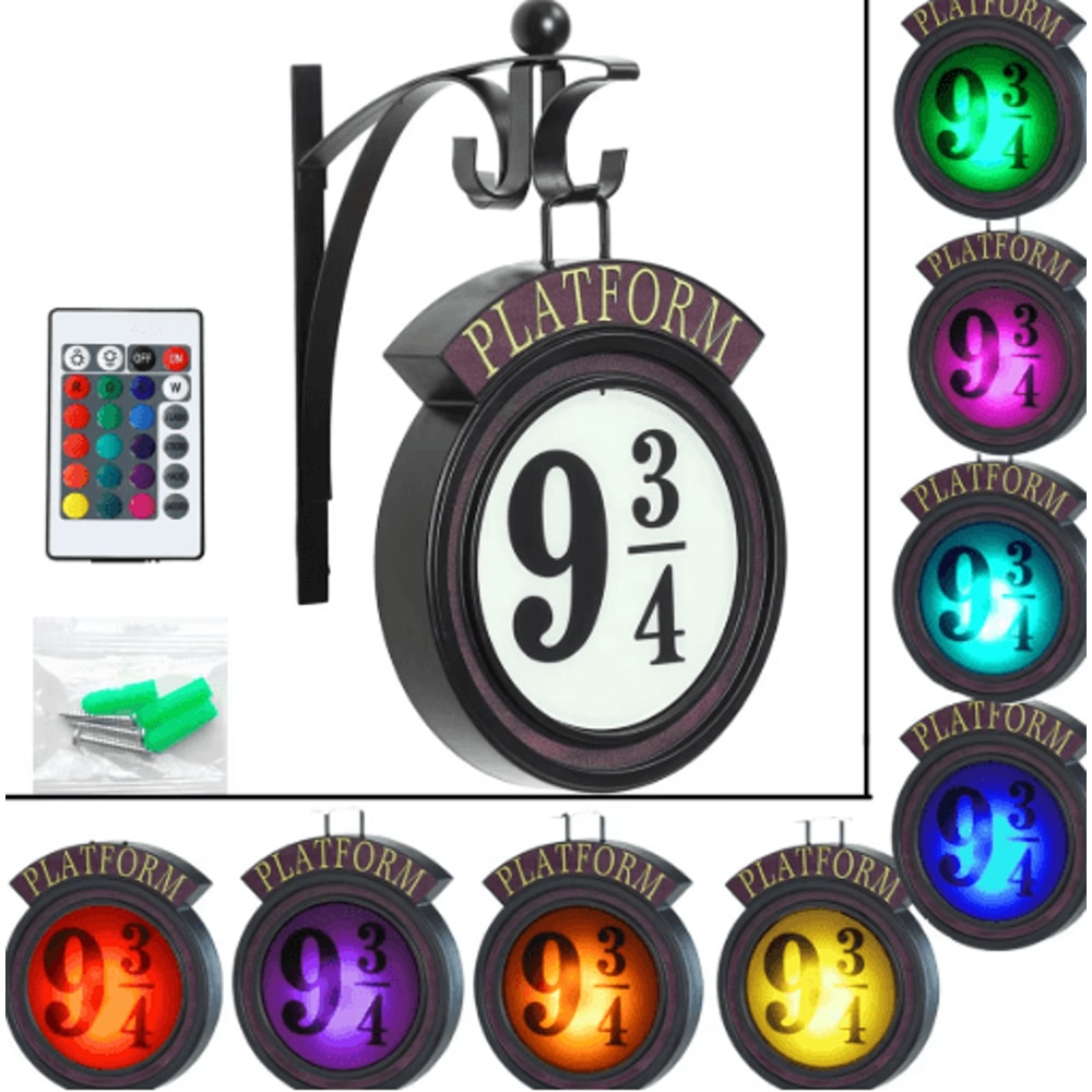Vintage Harry Potter Night Light Retro Platform 9 34 Wall Light LED Hanging Sign Lamp For Fans Ho 4