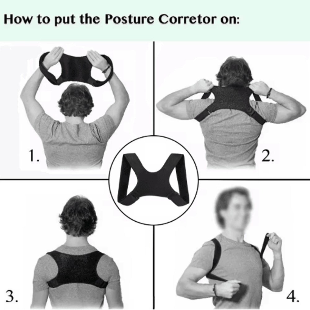 Adjustable Posture Corrector For Men And Women Comfortable Back Clavicle Support Brace 2