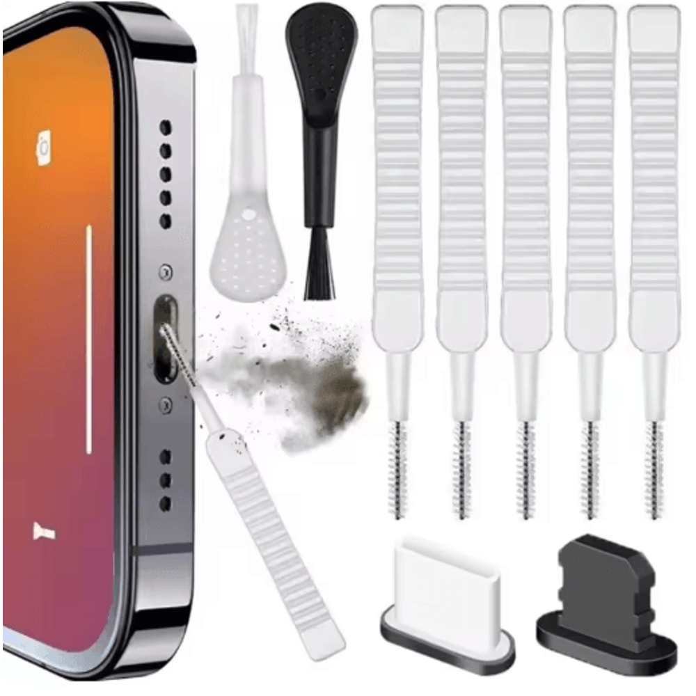 Precision Phone Charging Port Cleaning Kit With Dust Plug Set Speaker Earphone Cleaner For IPhone 0