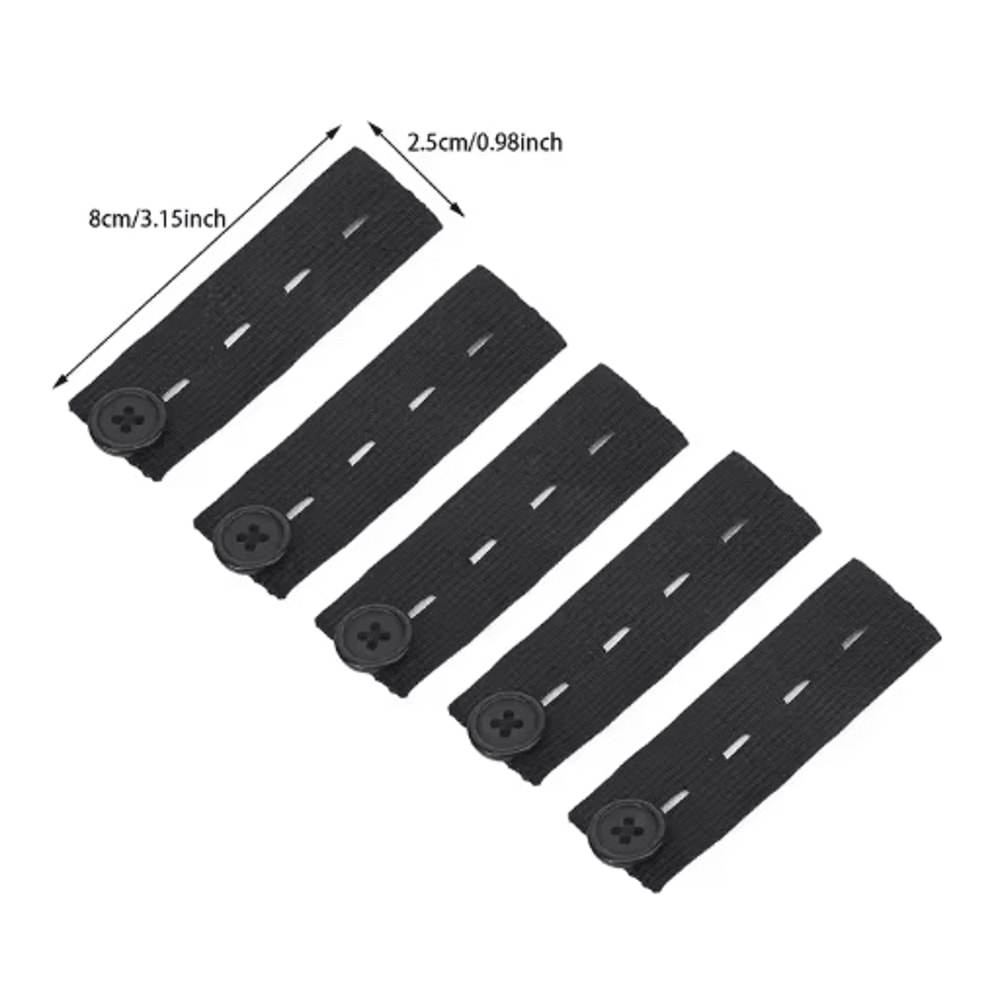 5PCS Adjustable Pants Waist Extender Set Unisex Jeans Maternity Button Hooks 2