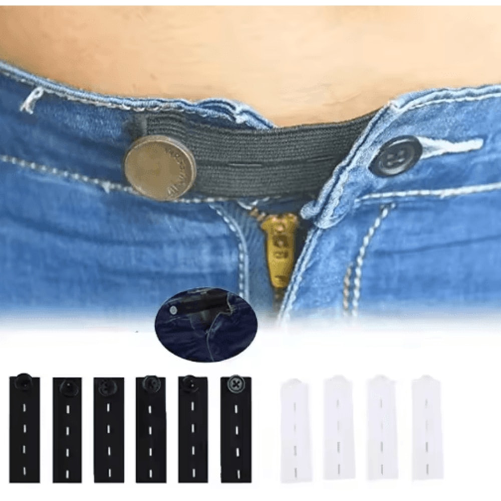 5PCS Adjustable Pants Waist Extender Set Unisex Jeans Maternity Button Hooks 6