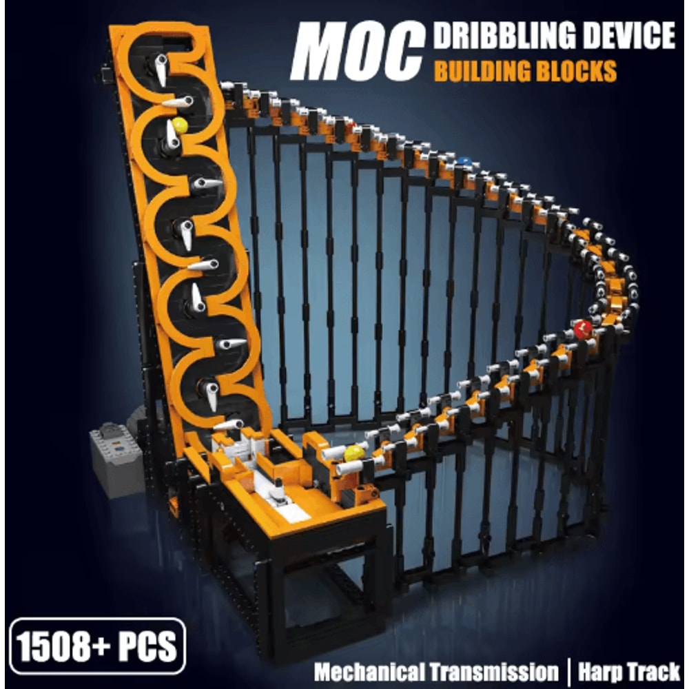 MOC Technical Building Blocks GBC Harp Track Mechanical Transmission Ball Lift Brick Set 0