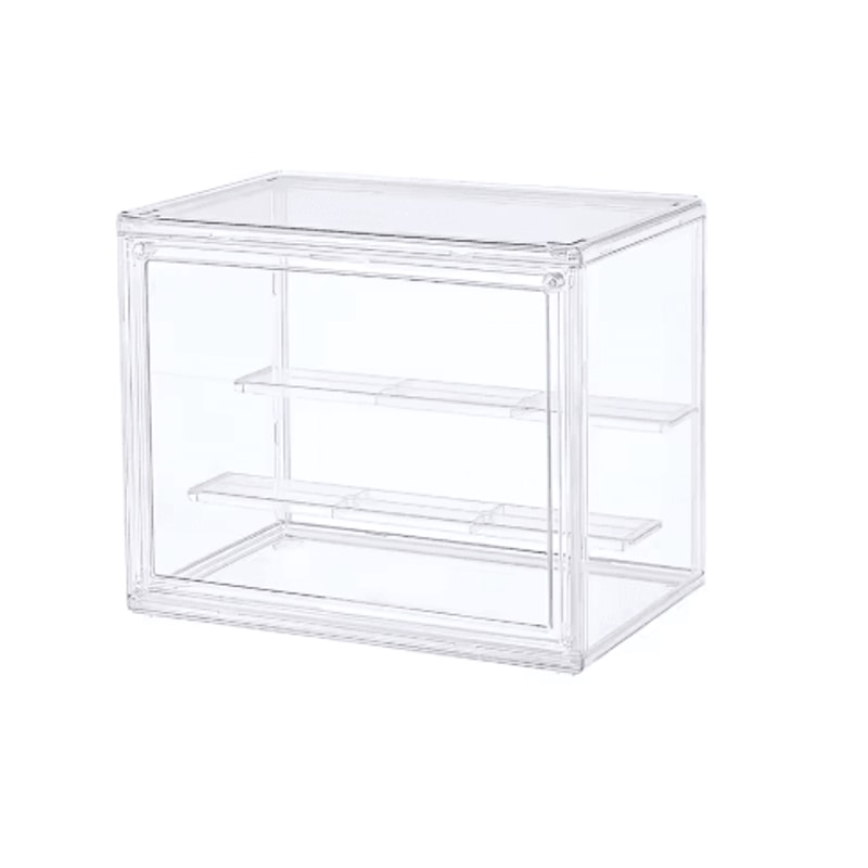 Stackable Clear Display Box For Collectibles Dustproof Plastic Storage Case With Interlayers 2