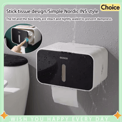no drill toilet paper holder – waterproof wall mounted tissue organizer for bathroom & rv