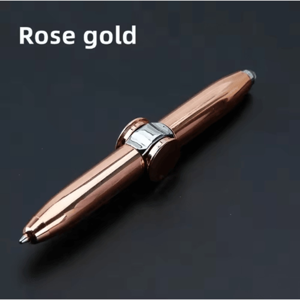 Multifunctional Gyro Fidget Pen Metal LED Spinner Ballpoint With Luminous Rotating Top 1
