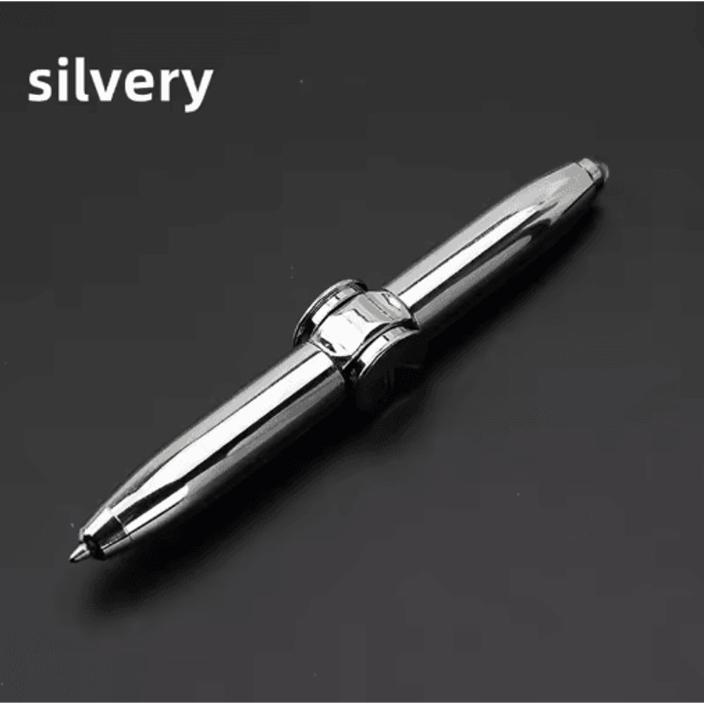 Multifunctional Gyro Fidget Pen Metal LED Spinner Ballpoint With Luminous Rotating Top 2