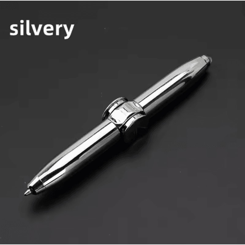 Multifunctional Gyro Fidget Pen Metal LED Spinner Ballpoint With Luminous Rotating Top 2