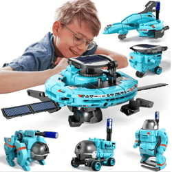 6-in-1 solar robot kit for kids – stem building science experiment set