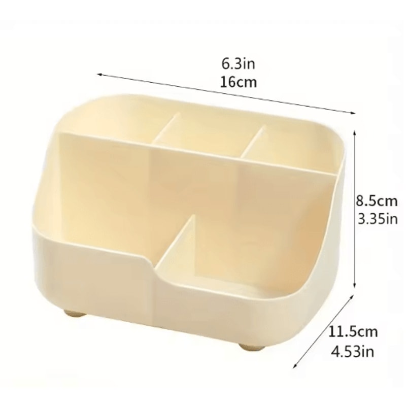 Large Capacity Five Compartment Desk Organizer Student Office Desktop Storage Box 8