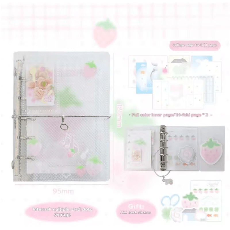 Mini Portable Three Fold Loose Leaf Notebook Organizer 3