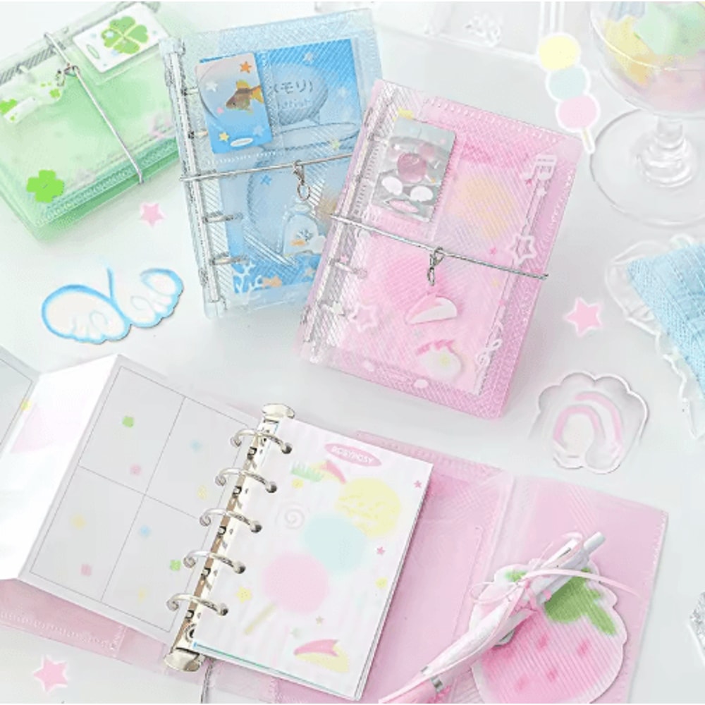 Mini Portable Three Fold Loose Leaf Notebook Organizer 7