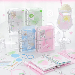 mini portable three fold loose leaf notebook organizer