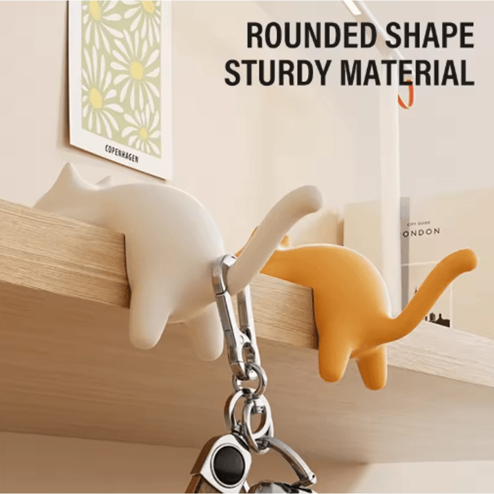Cute Cat Table Keychain Hook Desktop Key Organizer 6