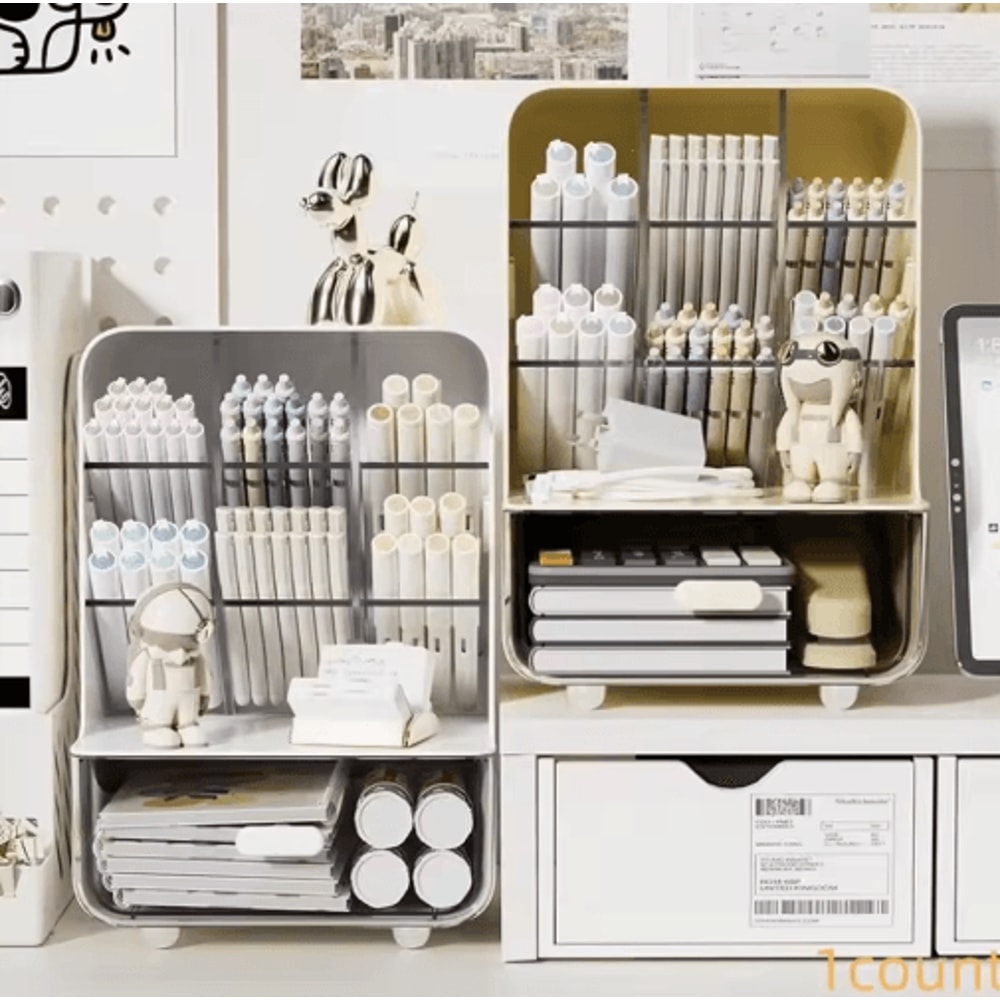 Large Capacity Slanted Pen Holder Desk Organizer 6