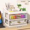 Transparent Drawer Storage Desk Stationery Organizer Box 4