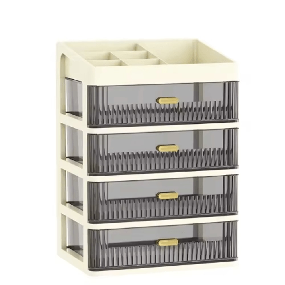 Transparent Drawer Storage Desk Stationery Organizer Box 7