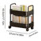 2 Tier Durable Rolling Trolley Multi Purpose Storage Cart 1