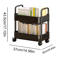 2 Tier Durable Rolling Trolley Multi Purpose Storage Cart 1