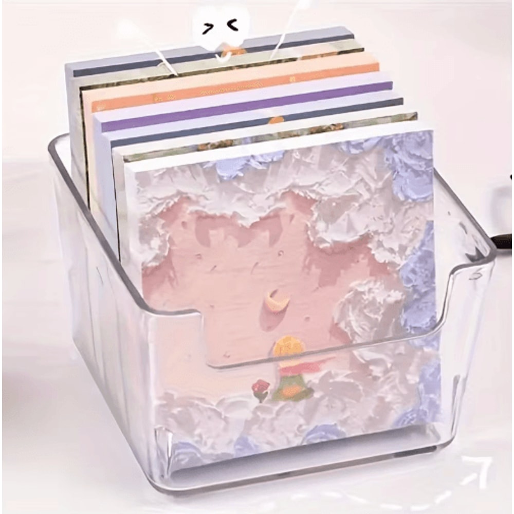 Minimalist Acrylic Clear Sticky Note Holder And Memo Stand 1