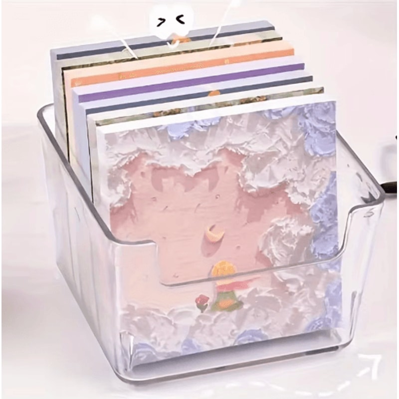 Minimalist Acrylic Clear Sticky Note Holder And Memo Stand 1