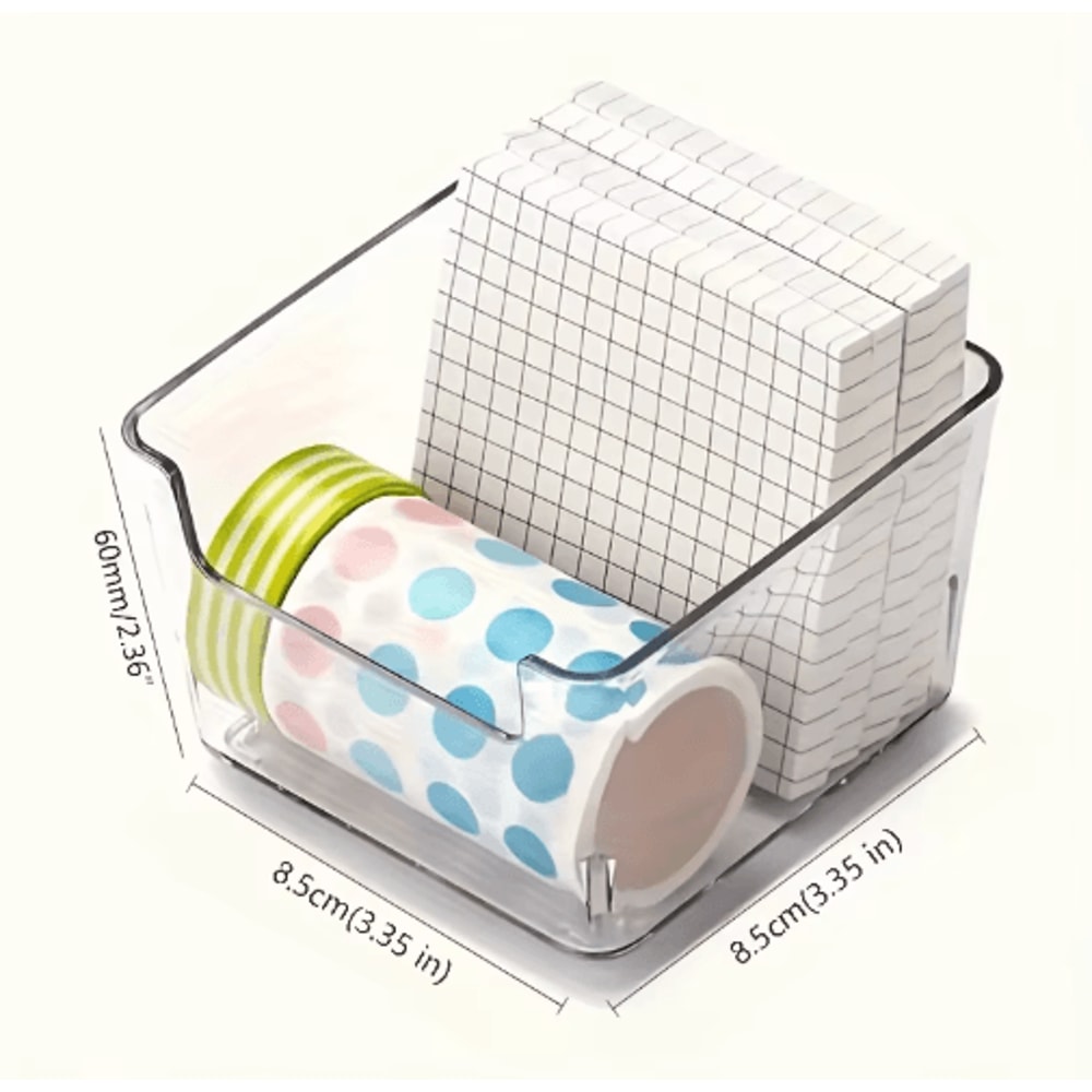 Minimalist Acrylic Clear Sticky Note Holder And Memo Stand 4